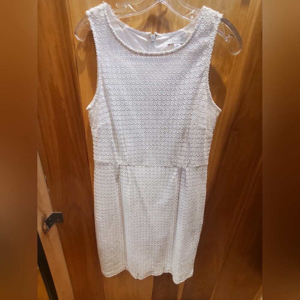 Garnet Hill White Sleeveless Dress